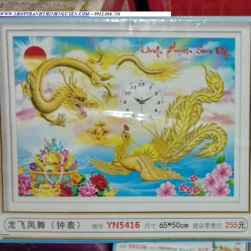 [HCM]Tranh đính đá Long Phụng sum vầy(chưa đính)-YN5416