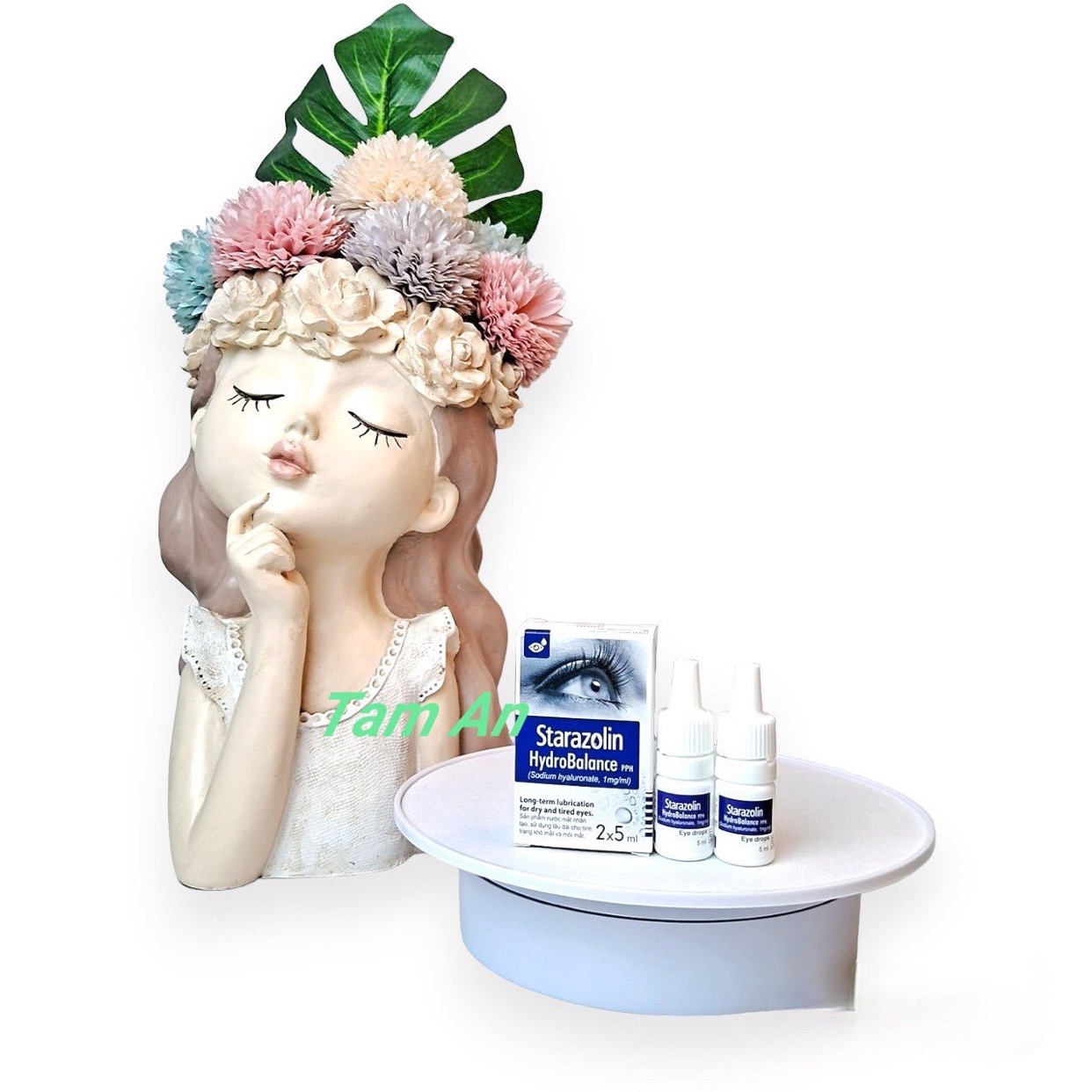 Nước mắt nhân tạo starazolin, dung dịch nhỏ mắt nhỏ lens kính áp tròng, dưỡng mắt, dịu mắt giảm khô mắt, nhập khẩu balan chính hãng, hộp 2x5ml