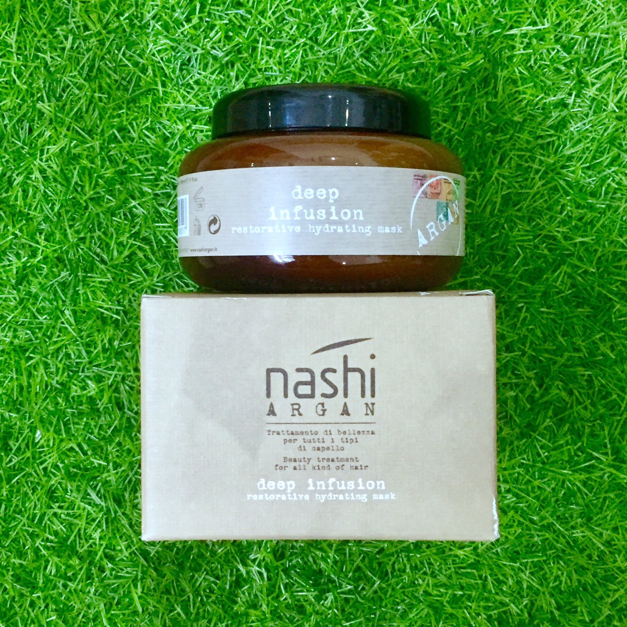 [+Tặng mũ trùm][HCM]HẤP PHỤC HỒI TÓC NASHI ARGAN 500ML - NASHI DEEP INFUSION
