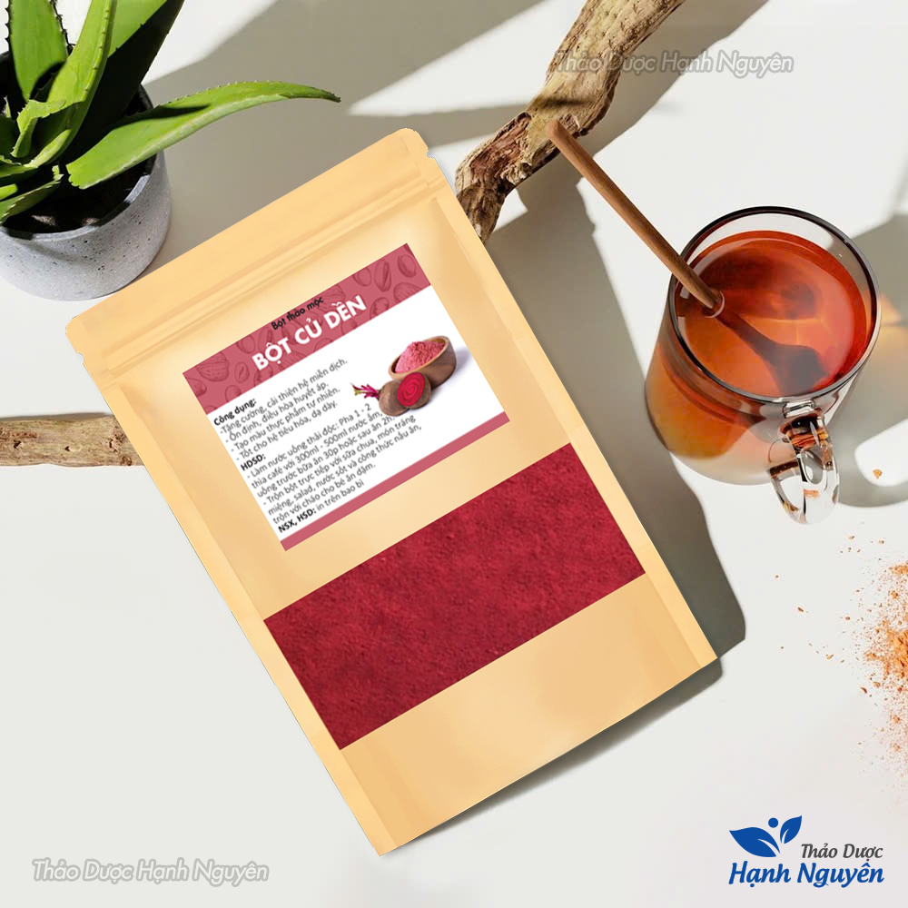 Bột củ dền nguyên chất 100g, củ dền đỏ sấy lạnh, bột rau củ ăn dặm, pha uống, tạo màu tự nhiên