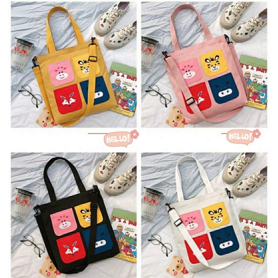 Túi vải tote thời trang emotion