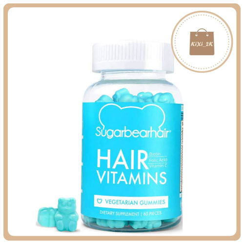 Kẹo gấu mọc tóc sugar bear hair hộp 60 viên của mỹ