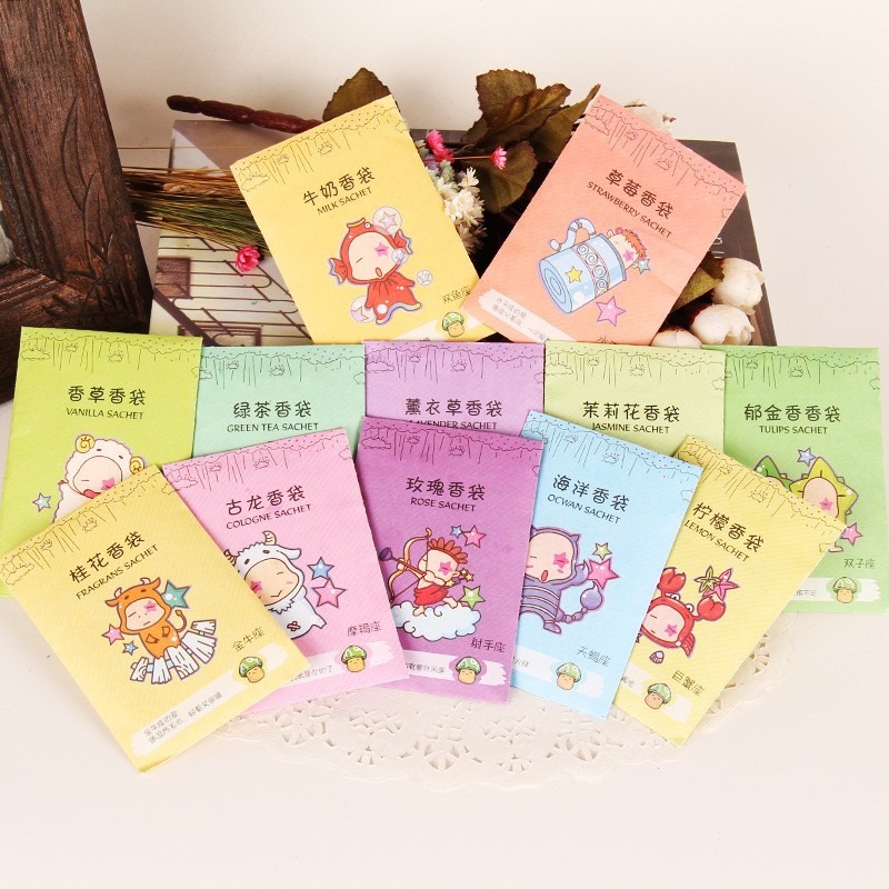 Combo 5 túi thơm mini để tủ quần áo 12 cung hoàng đạo
