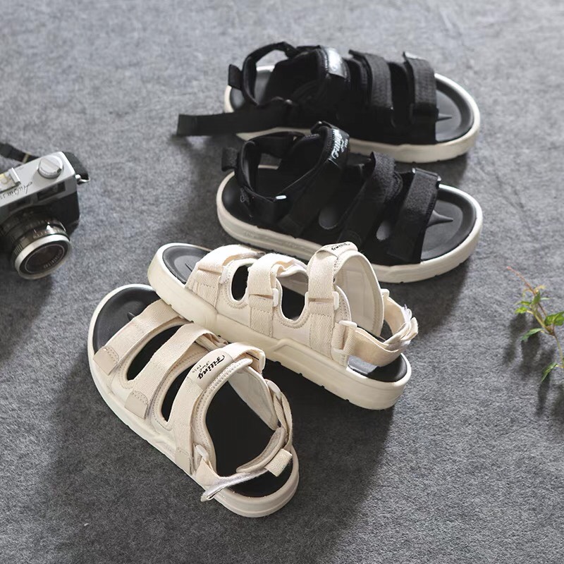 HOÀN TIỀN 15% - Dép quai hậu quai dán 3 quai cực mềm và êm chân sandal học sinh đính hoa cúc cực xinh đế cao su nhẹ mềm và êm chân