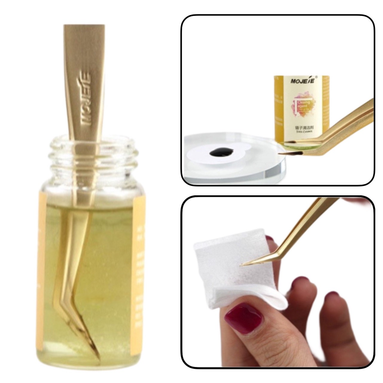 Nước (dung dịch) rửa nhíp có mút, AD mút siêu sạch (dụng cụ nối mi)