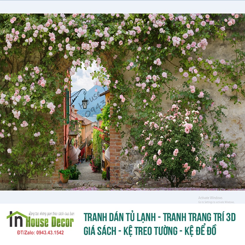 TRANH DÁN TƯỜNG 3D Ô CỬA SỔ NHÌN RA PHONG CẢNH THIÊN NHIÊN ĐẸP - TRANH DÁN TƯỜNG GIẢ CỬA SỔ CS56