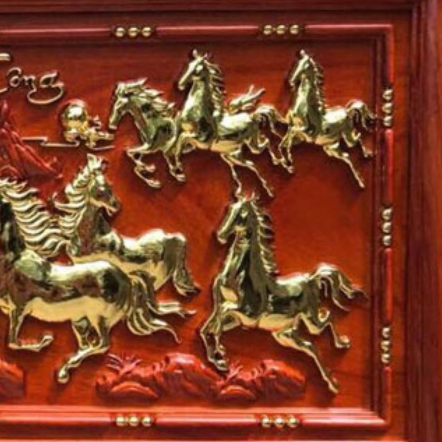 Tranh đồng hỗ gỗ ( Mã Đáo Thành Công)