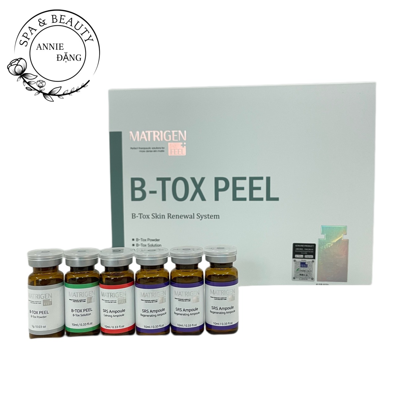 Tảo Btox Peel 4 Màu - Bộ Tảo Trọn Liệu Trình Peel Có Dưỡng Tái Tạo (nữa hộp)