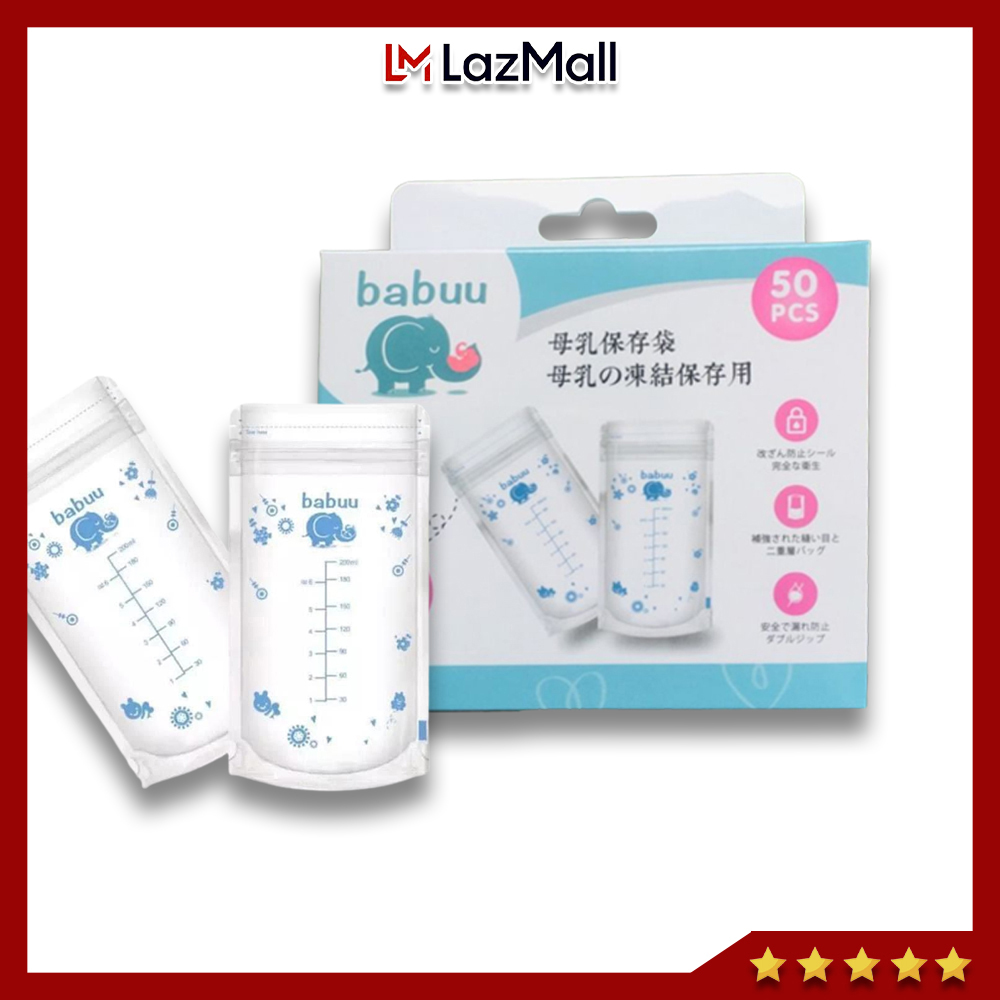Hộp 50 túi trữ sữa babuu 250ml nhật bản