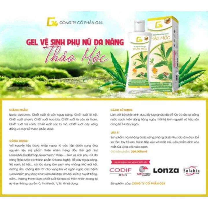 Gel vệ sinh phụ nữ thảo mộc đa năng