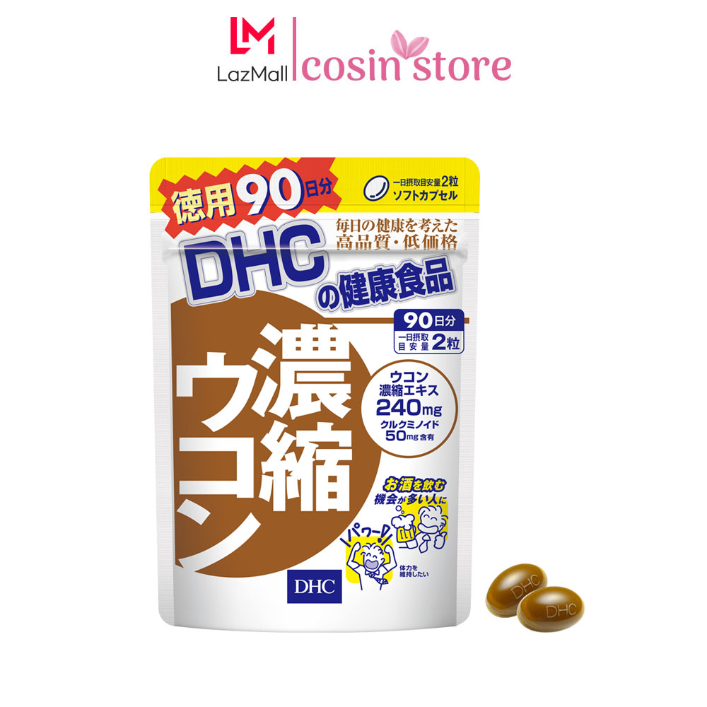 BÁO GIÁ VIÊN UỐNG THẢI ĐỘC GAN CỦA HÀN | Shopee Lazada Sendo Tiki mới nhất 30 Viên uống hỗ trợ thải độc gan DHC Concentrated Turmeric 180 viên 90 ngày dùng Chiết xuất từ nghệ của Nhật - Cosin Store