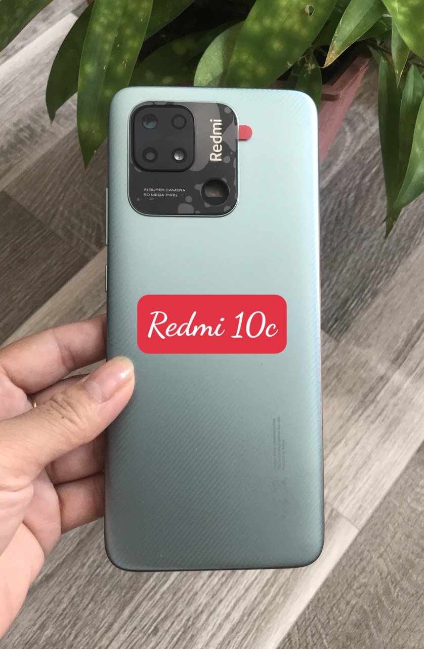 Bộ Vỏ xiaomi Redmi 10C zin có cụm kính camera, nút bấm