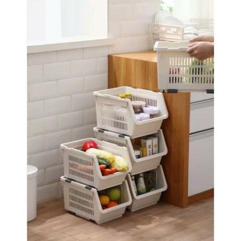 Stacking shelf 4 tiered multi-purpose with wheels, husband floor arbitrary stacking shelf floor plastic Japanese plastic Japanese