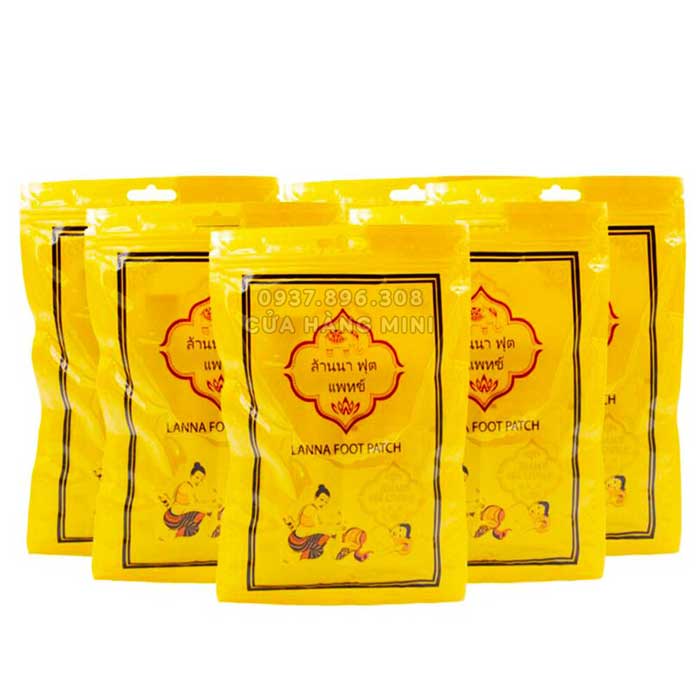 【FREESHIP】 Combo 10 Miếng Dán Thải Độc Chân Thái Lan Lanna Foot Patch