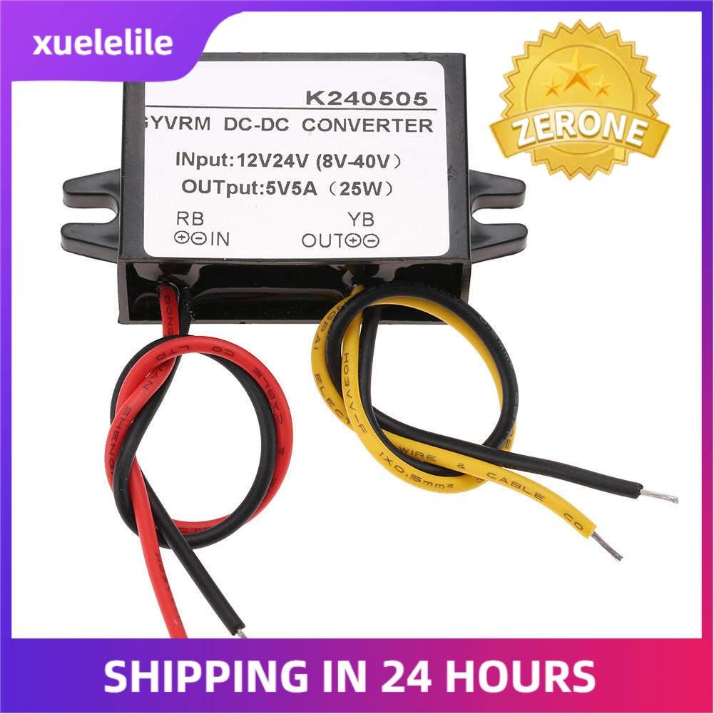 【Time-limited Promotions】12V/24V to 5V 5A DC-DC Buck Converter Step Step-Down Converter Down Power Supply Module