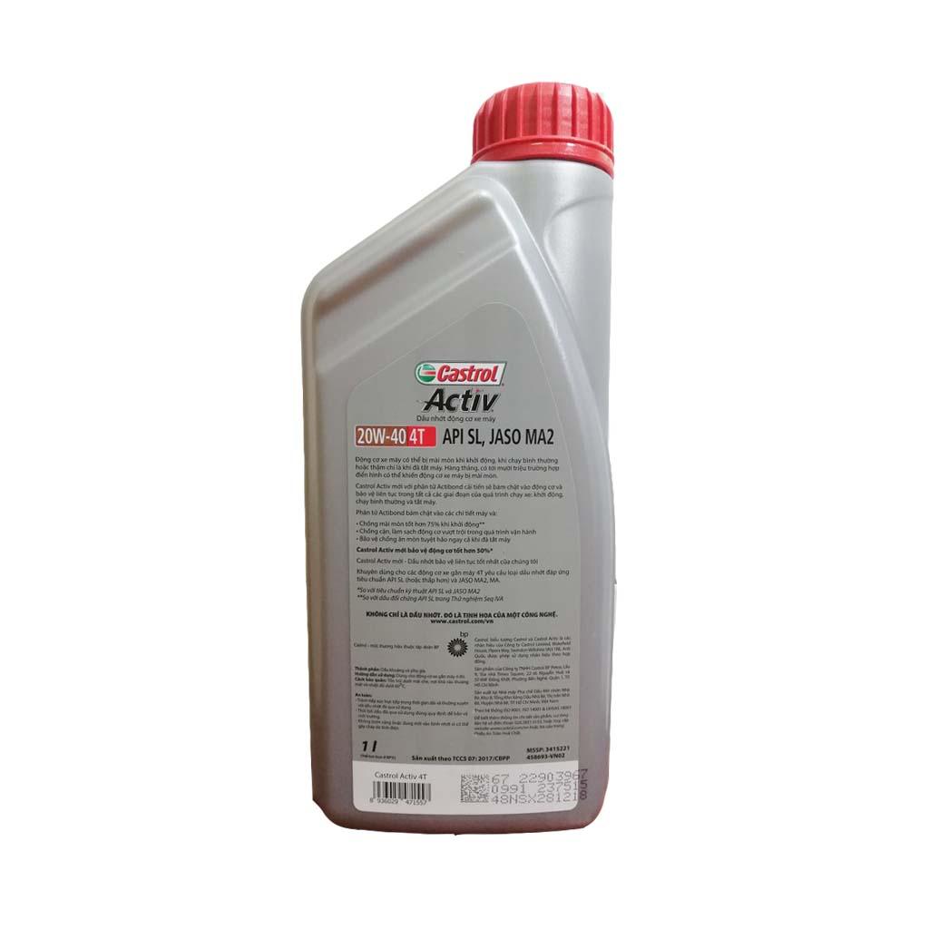 [HCM][HOTXE SỐ] Castrol Activ 4T 20W40 1L