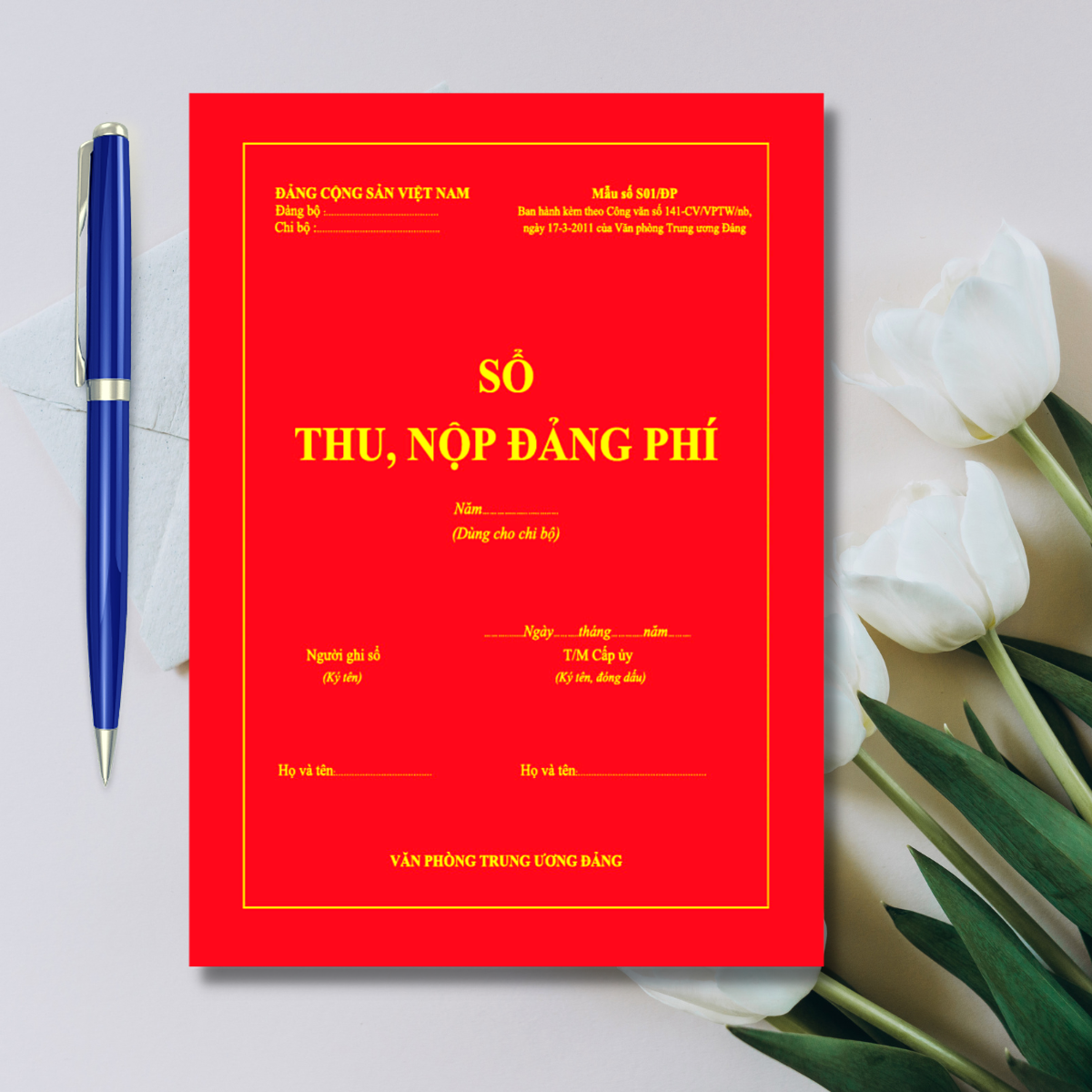 Sổ thu, nộp đảng phí mẫu số S01/ĐP