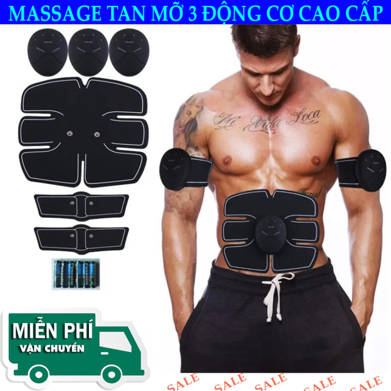Miếng Dán Cơ Bụng 8 Múi,3 Động Cơ Mạnh Mẽ,Dán Là Giảm,Tăng Cơ-Tiêu Mỡ,Thon Nhỏ Vùng Eo. Miếng Dán Tập Bụng Biến Phòng Gym Thành Ngôi Nhà.