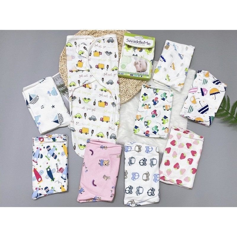 Ủ kén sơ sinh100% cotton Swaddle Me Summer cho bé