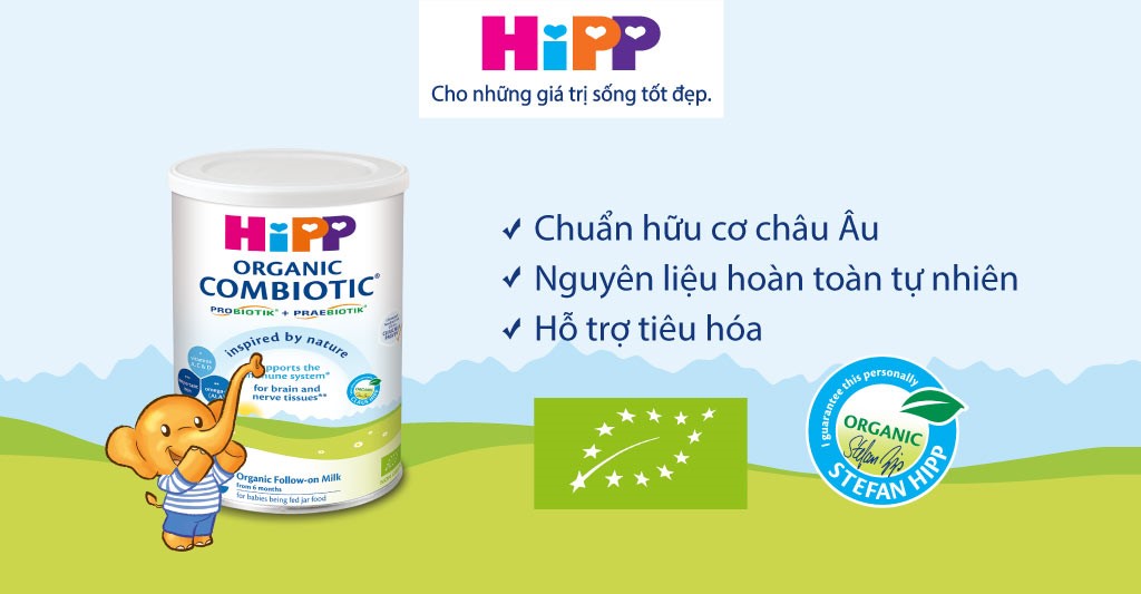 Sữa HiPP ORGANIC SỐ 2 COMBIOTIC 800g