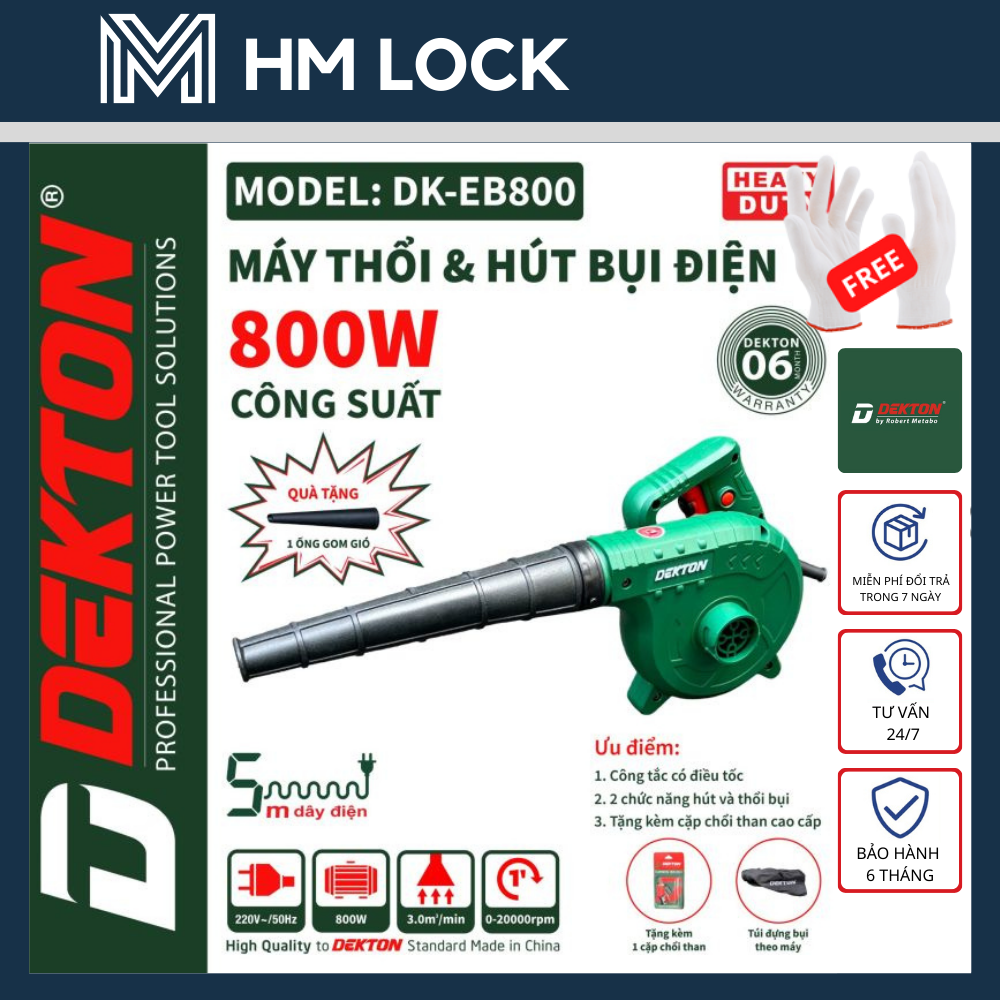 Máy thổi bụi dekton dk-eb800 800w - hàng chính hãng