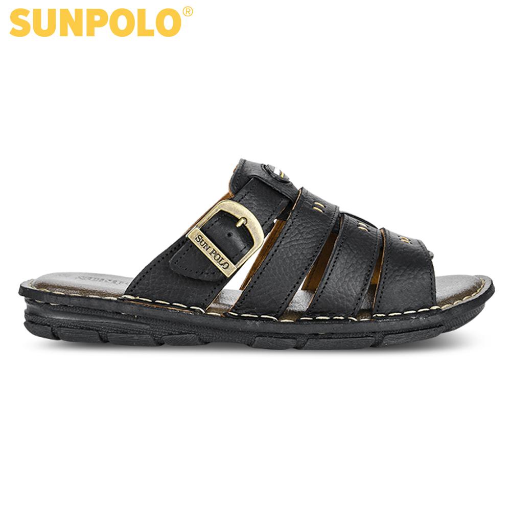 Dép Quai Ngang Nam Da Bò SUNPOLO AQN006
