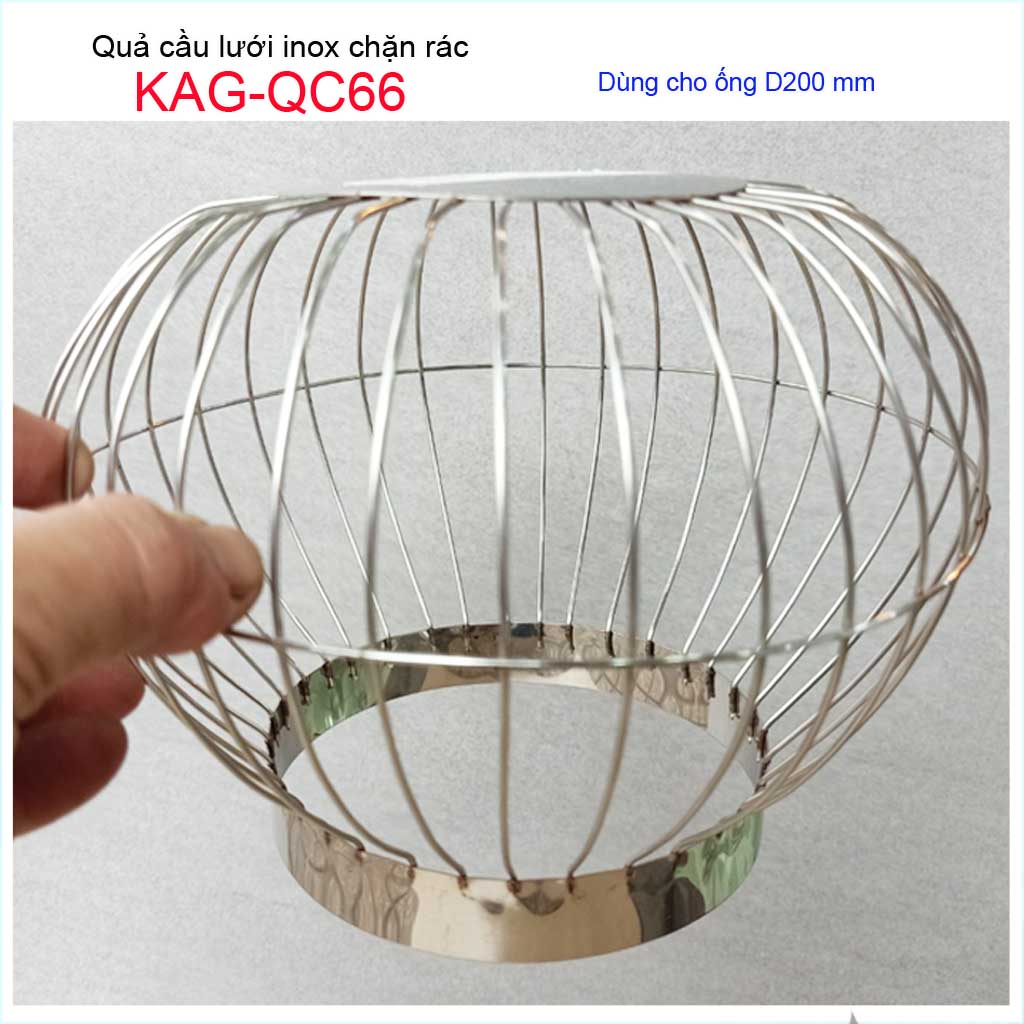 [HCM]Cầu chặn rác sân thượng KAG-QC66, cầu chắn rác inox 201 thoát nước mưa thả ống D200 xả nhanh chặn rác tốt