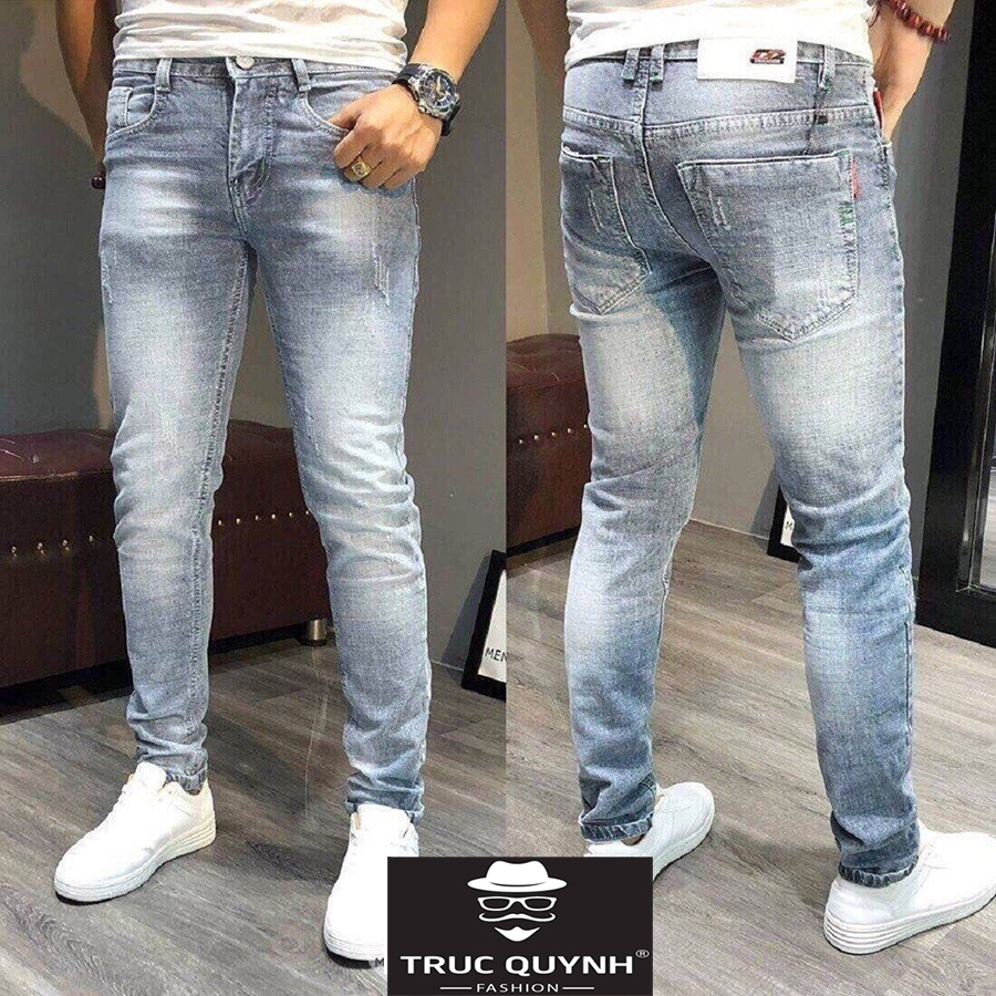 Quần jean nam chất bò cao cấp Jean co dãn 4 chiều cực đẹp form dáng skinny chuẩn_JEANCD215