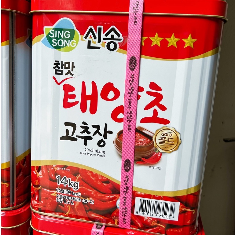 Tương ớt singsong hàn quốc thùng 14kg _date mới