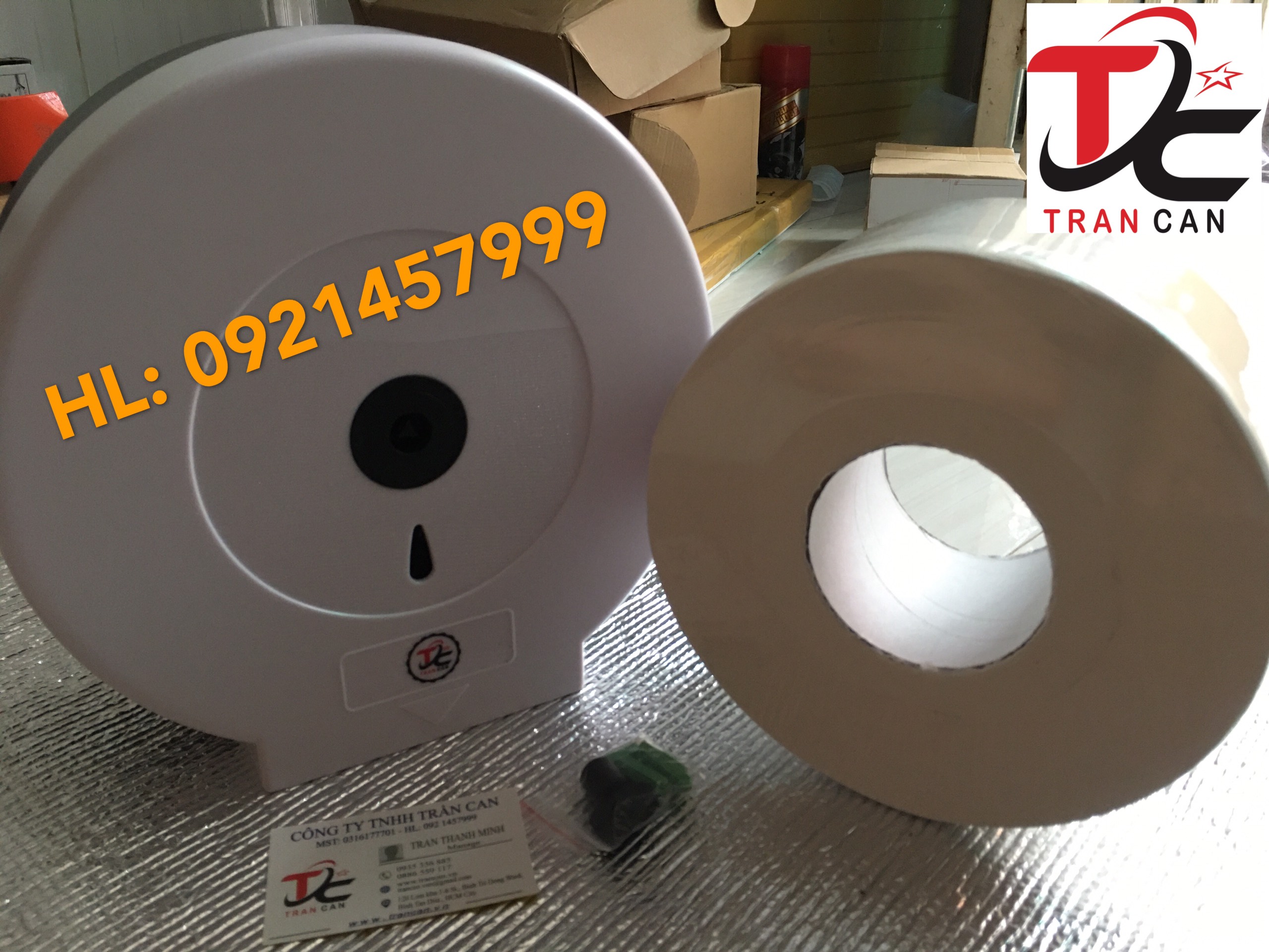 Hộp đựng giấy vệ sinh cuộn lớn - Xanh đen