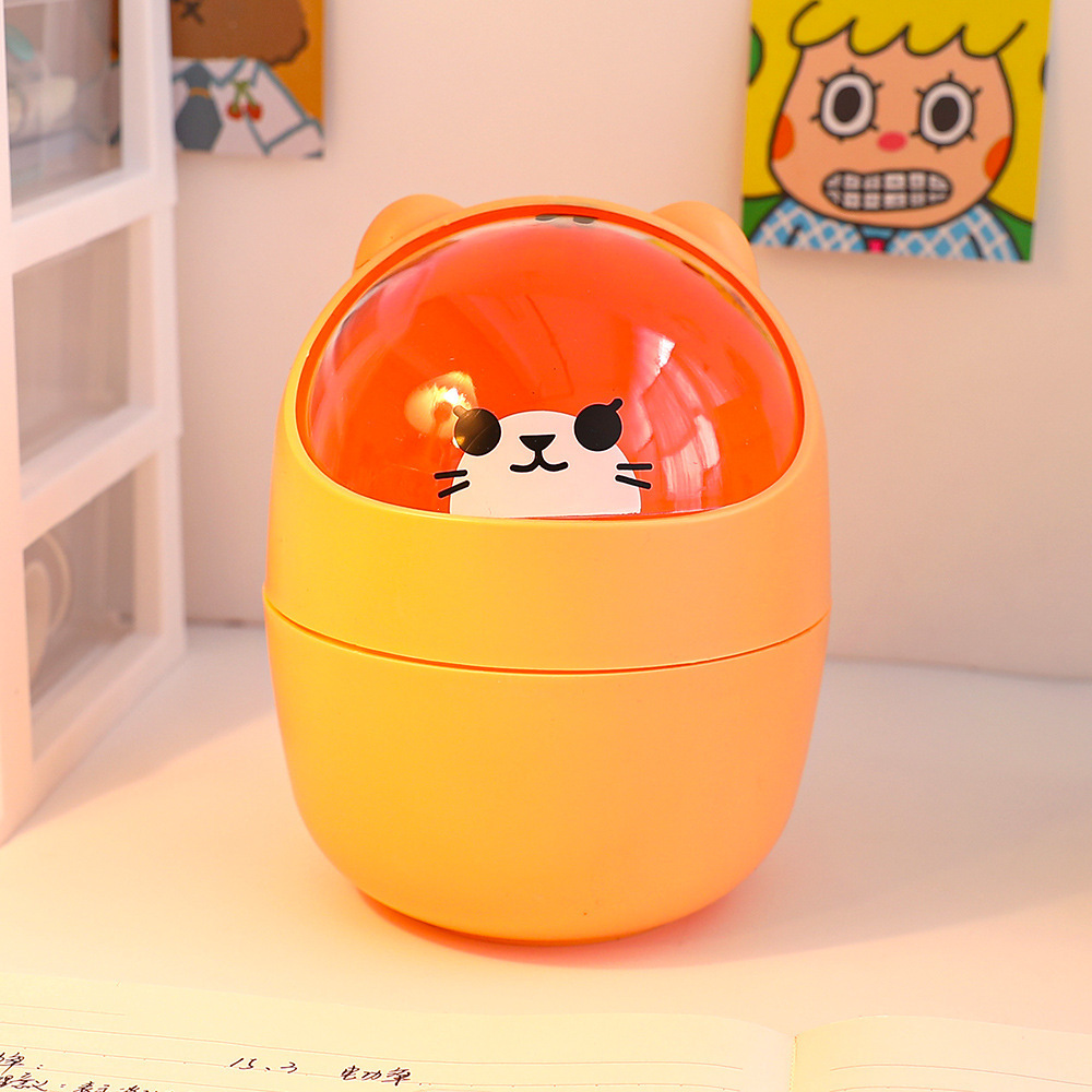 Thùng Rác Mini Để Bàn Có Nắp Đậy/ Ống Cắm Bút/ Hộp Đựng Đồ, Đựng Bút Trang Trí Bàn