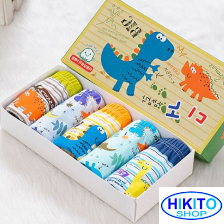 Quần lót bé trai cao cấp combo hộp 5 chiếc hikito-001