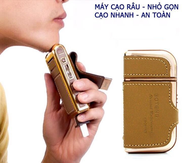 Máy cạo râu cho nam Boteng RSCW-V1,máy cạo râu khô sạc điện cầm tay 2 trong 1 kèm gương soi đa năng có hộp đựng