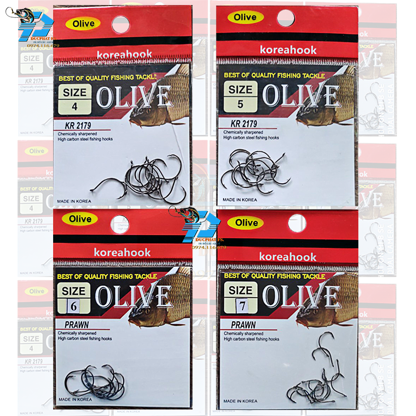 ( 2 BỊCH ) Lưỡi câu tôm OLIVER, lưỡi sắc bén đầy đủ các size {Size 4-7}