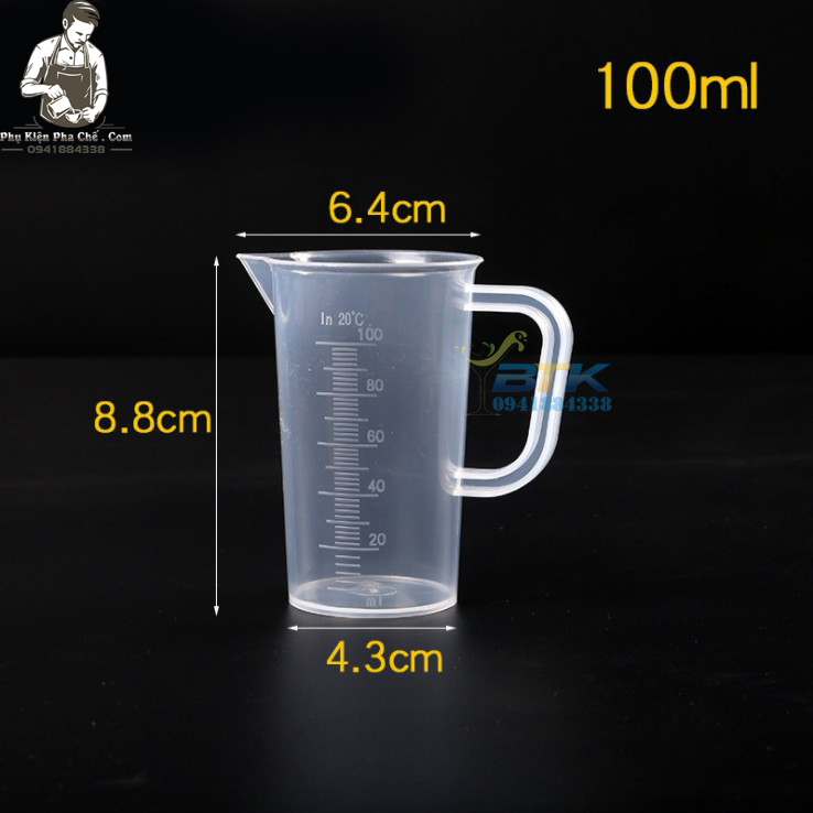 Ca Đong 100ml Có Quai - Ca Rót Nước Pha Cà Phê