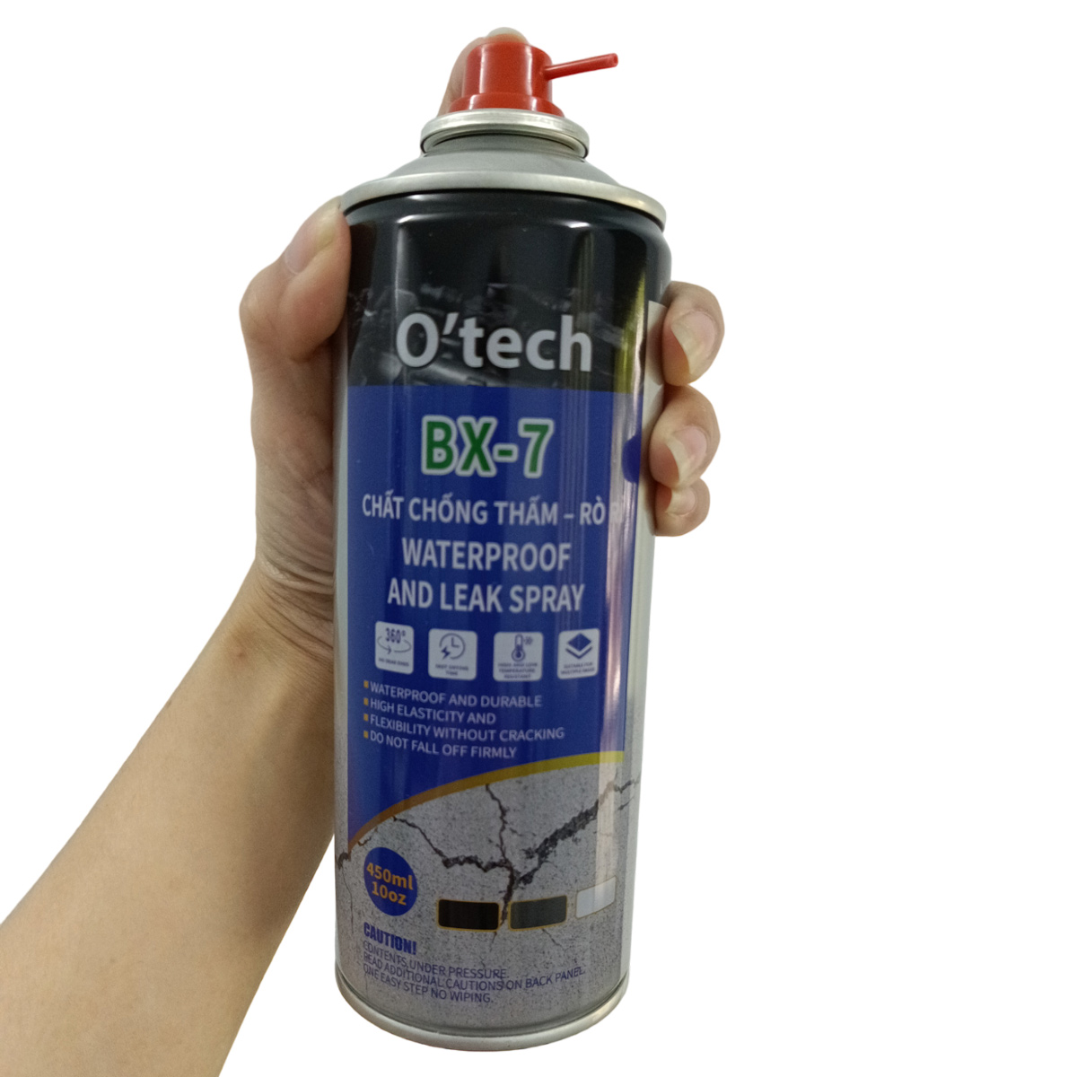 Bình xịt O'tech BX-7 Chất chống thấm - rò rỉ (450ml) Waterproof & Leak Spray