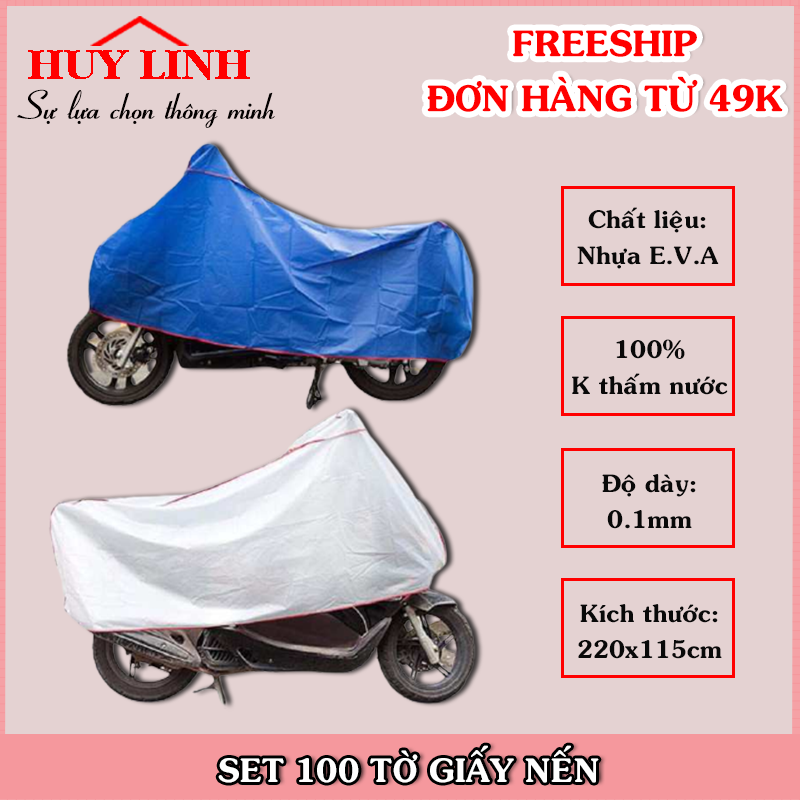 Bạt phủ xe máy, Bạt bảo vệ xe máy tiện lợi, Vải bạt phủ xe máy , Áo trùm xe máy loại tốt, Phụ kiên tiện lợi cho gia đình, Huy Linh