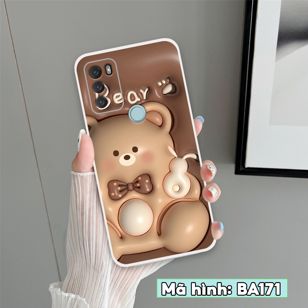 Ốp lưng Vsmart Star 5, ốp điện thoại vsmart, vinsmart hình 3D gấu nâu gấu Lottso