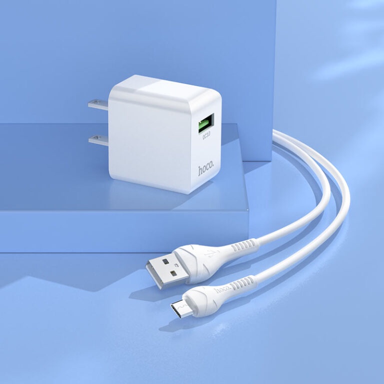 Bộ sạc nhanh 18W Hoco C98 cổng USB, QC3.0 cho điện thoại Android