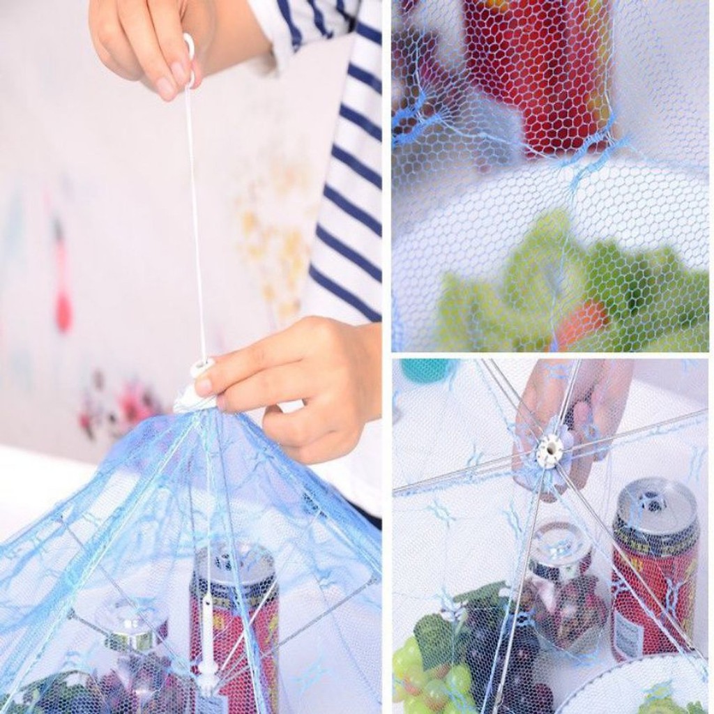 Lồng bàn lưới chụp thức ăn gấp gọn thông minh