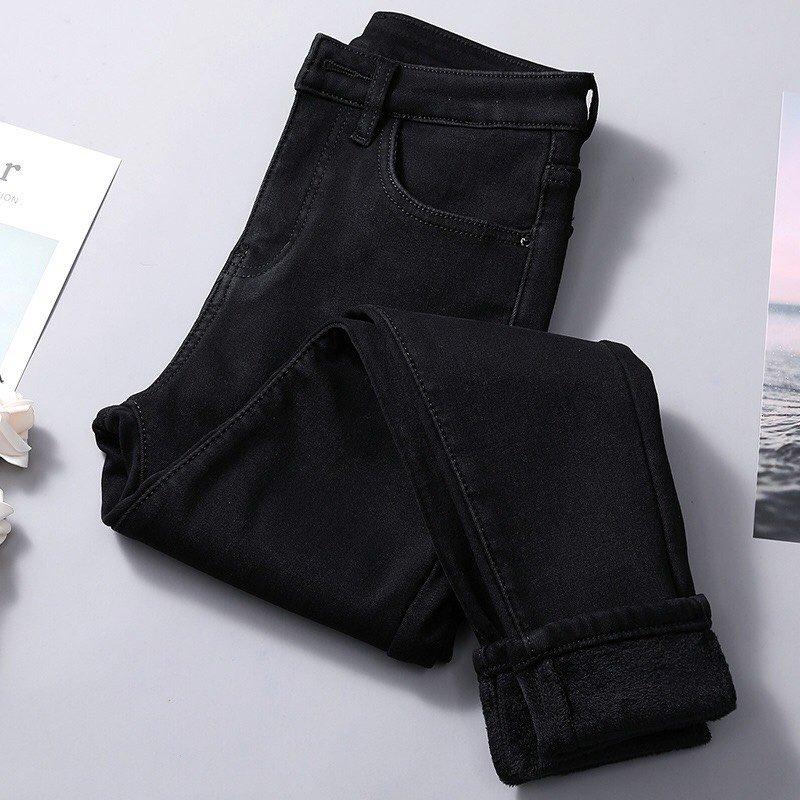 QUẦN JEANS NỮ LÓT NỈ SIÊU ẤM , CO GIÃN 4 CHIỀU