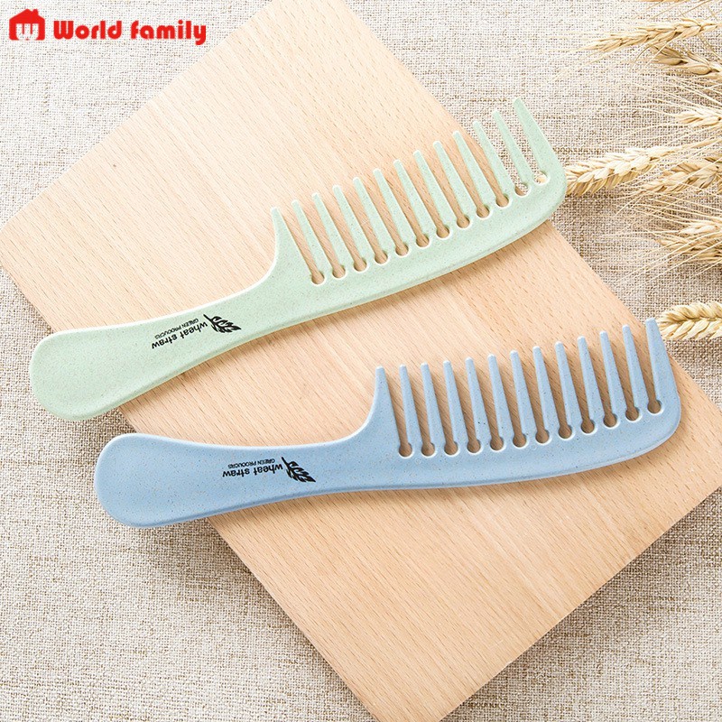 Lược chải tóc răng thưa lúa mạch tự nhiên lược răng thưa chống tĩnh điện gỡ rối