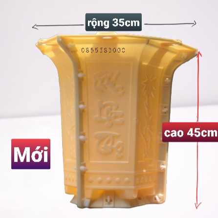 khuôn đúc chậu lục giác ống 44 (khuôn ABS có lòng trong)