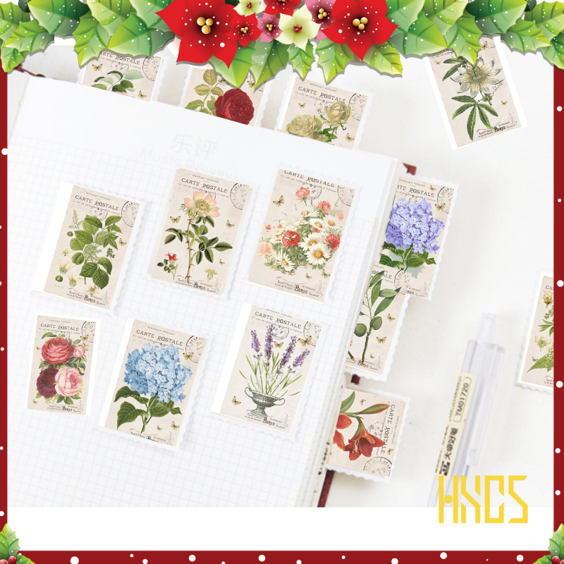 Set 16 Sticker Tem Thư Dán Trang Trí Planner