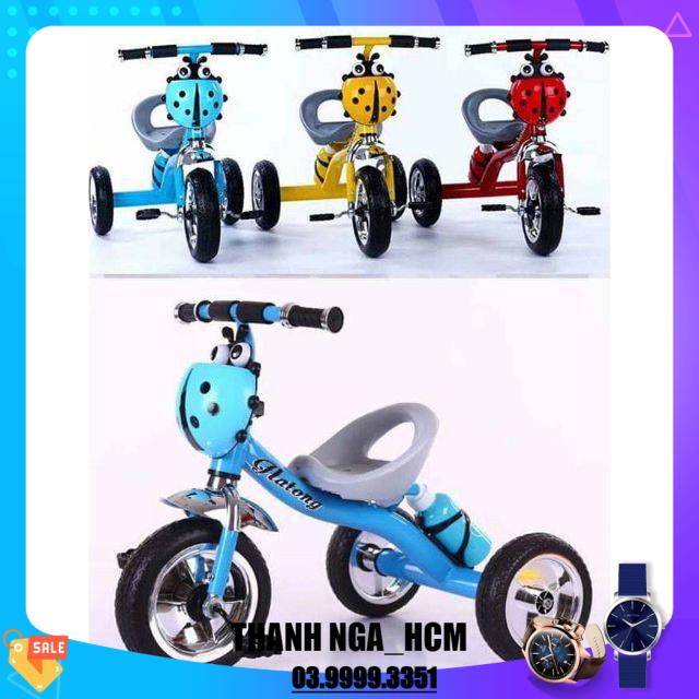 Xe đạp yên da 3 bánh có rổ – Chiếc xe đầu đời êm ái, an toàn cho bé yêu!