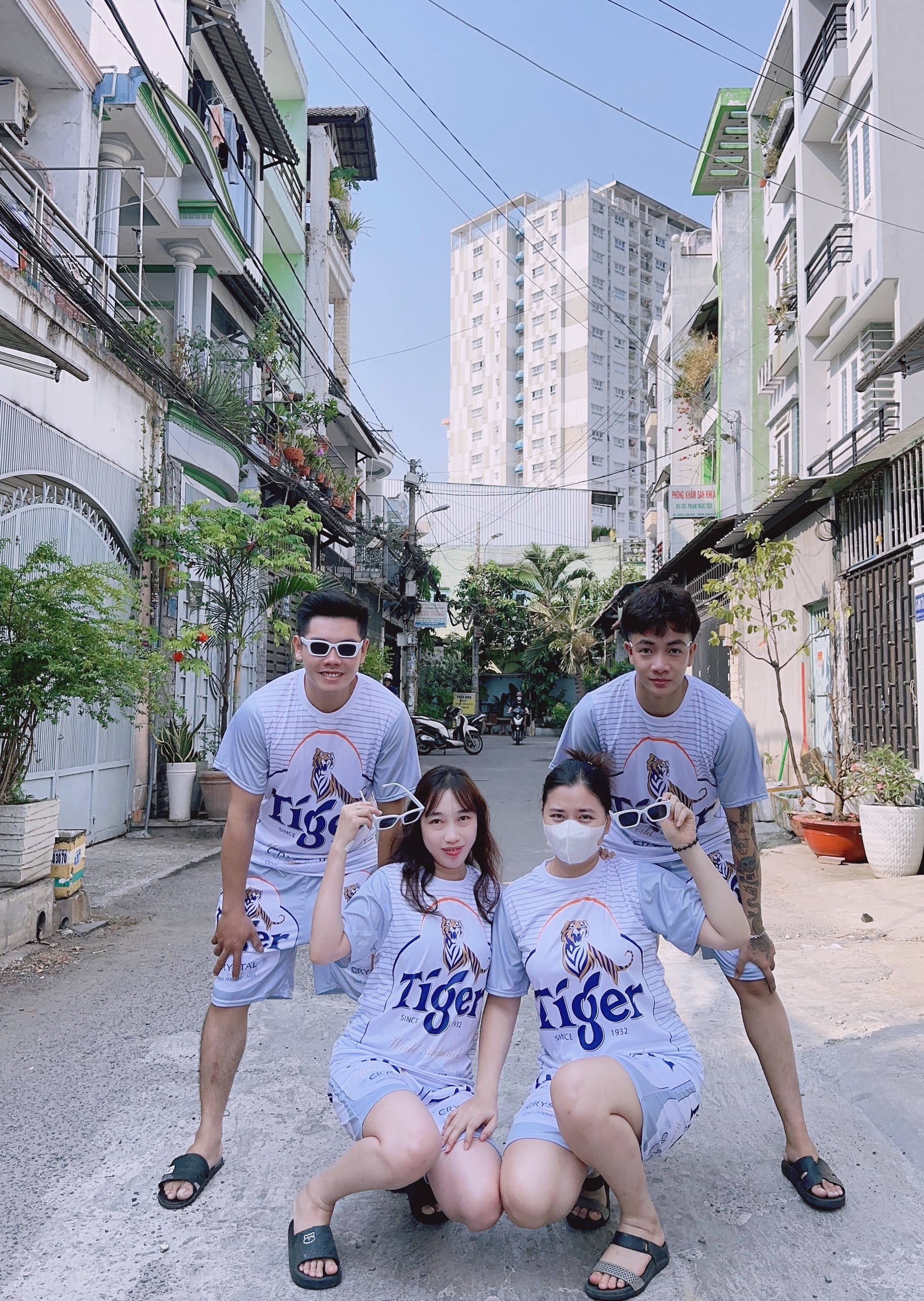   RẺ VÔ ĐỊCH  Bộ Quần Áo Form Rộng Unisex Nữ Họa Tiết BIA TIGER BẠC Sét Thể Thao bóng chày mặc nhà tập gym - Đỗ Thiện Unisex 