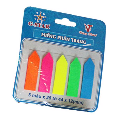 Miếng phân trang, đánh dấu trang 5 màu G-STAR