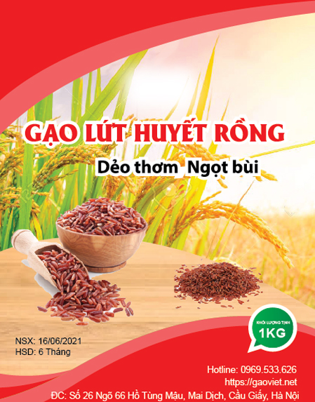 Gạo lứt huyết rồng (1 kg)