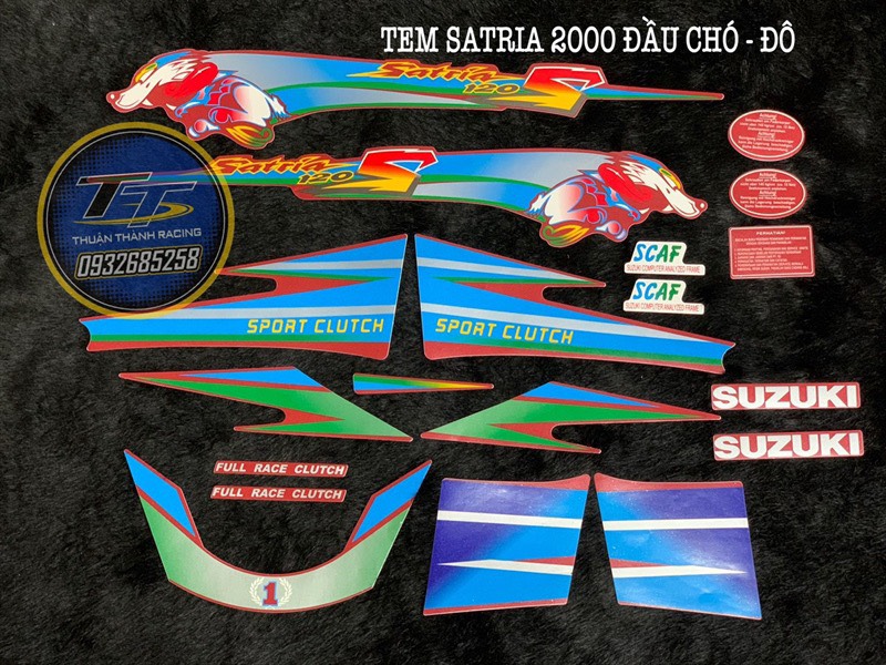 TEM SATRIA 2000 ĐẦU CHÓ - TEM 3 LỚP