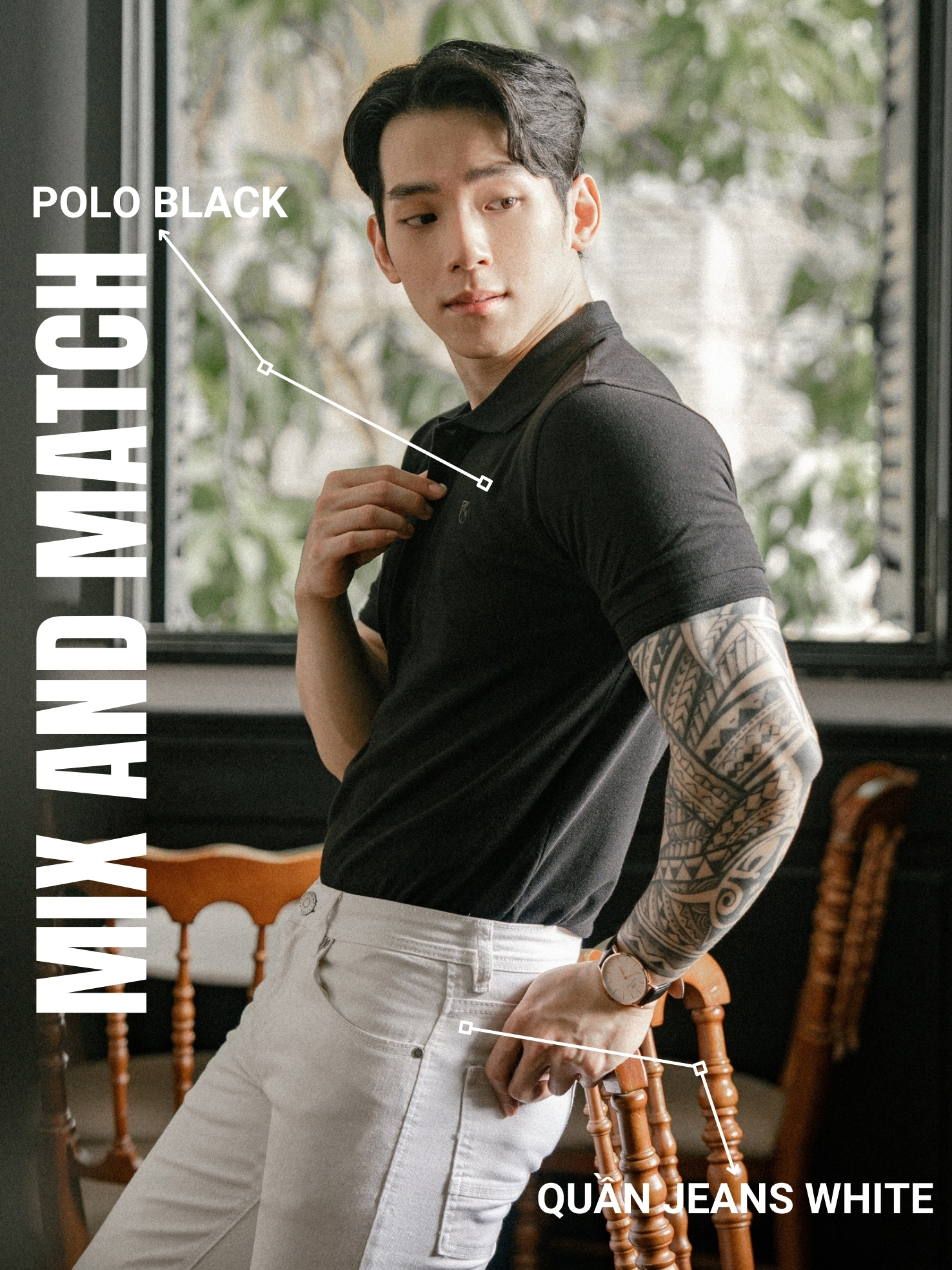 Áo Thun Polo Nam Cao Cấp Basic 2 Màu Đen - Trắng BY COTTON